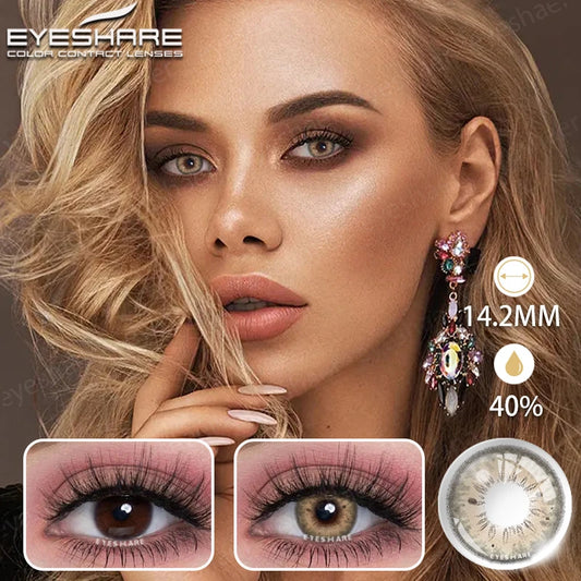 EYESHARE Natural Gray Contact Lenses - Yearly Fashion