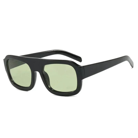 JNPCXI Fashion Square Sunglasses – Retro Leopard & Tea Candy Gradient UV400 Unisex Punk Shades