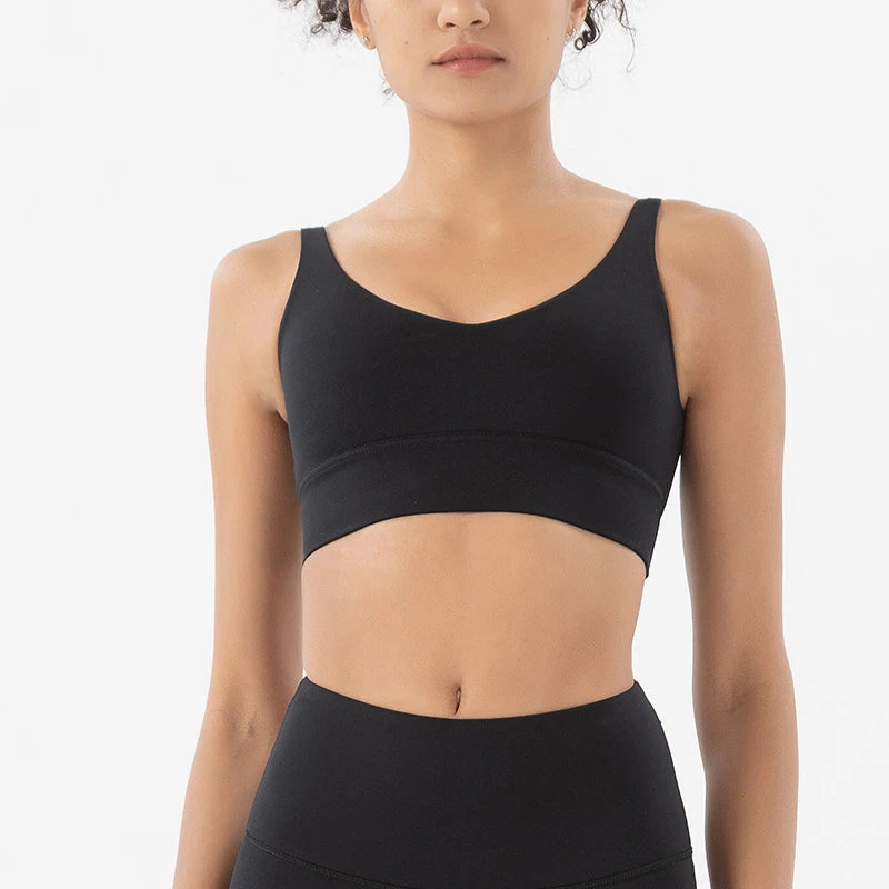 SOISOU Nylon Bra Top: Sexy, Supportive Sports Bra in 15 Colors