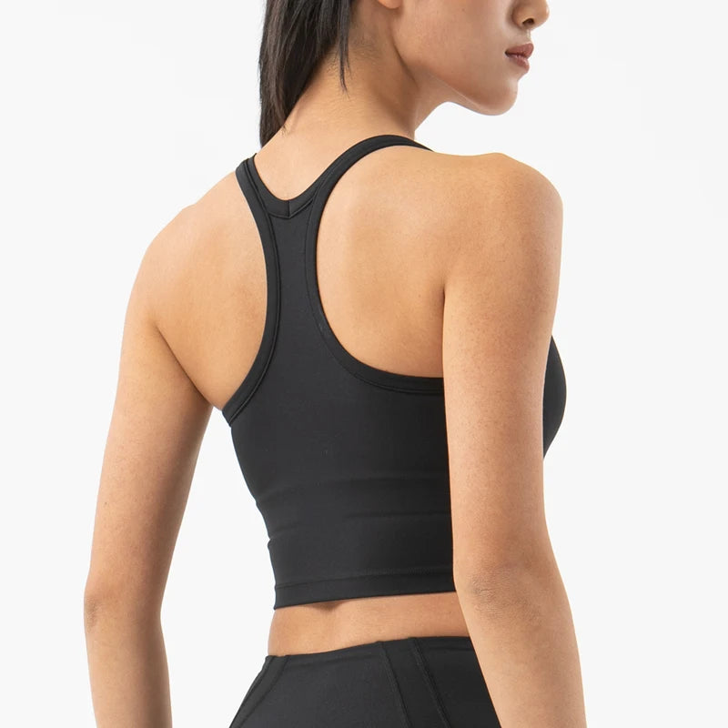 SOISOU Nylon Gym Bra Sports Top for Women - Breathable Yoga & Fitness Support