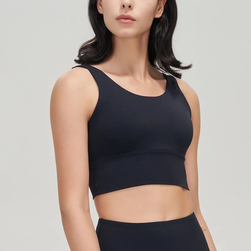 SOISOU Women’s Yoga Sports Bra - Deep V Design, Removable Cups, Comfortable Fit