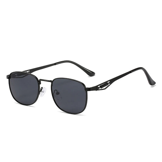 SHAUNA Square Metal Gradient Sunglasses – Retro UV400 Unisex Punk Shades
