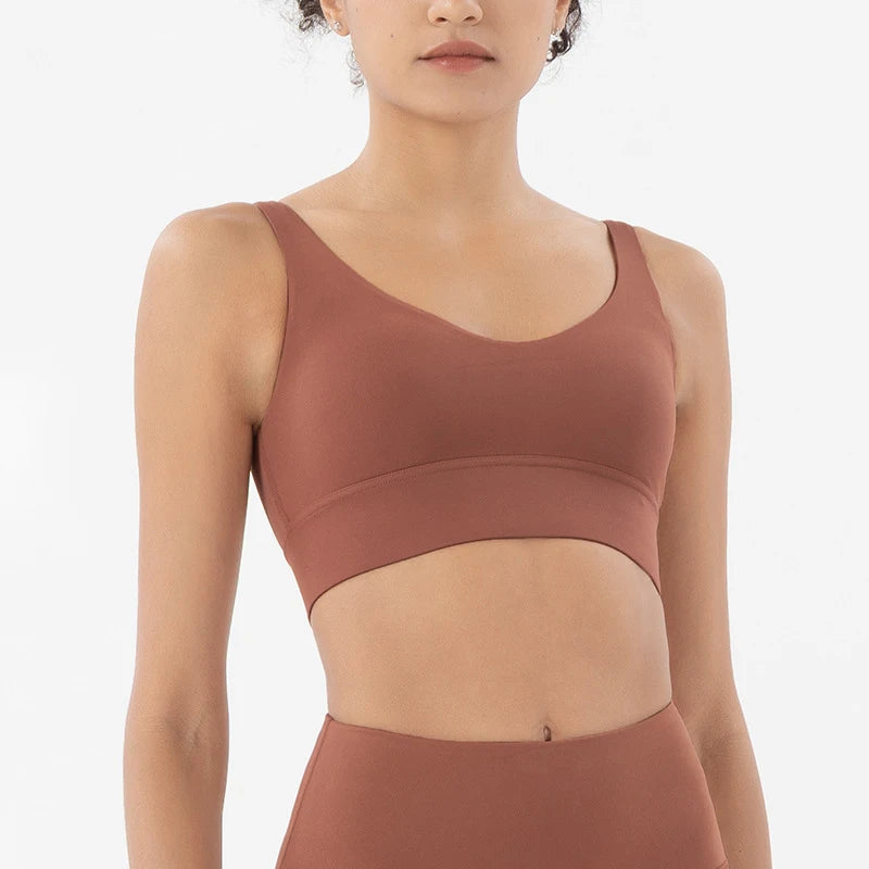 SOISOU Nylon Bra Top: Sexy, Supportive Sports Bra in 15 Colors
