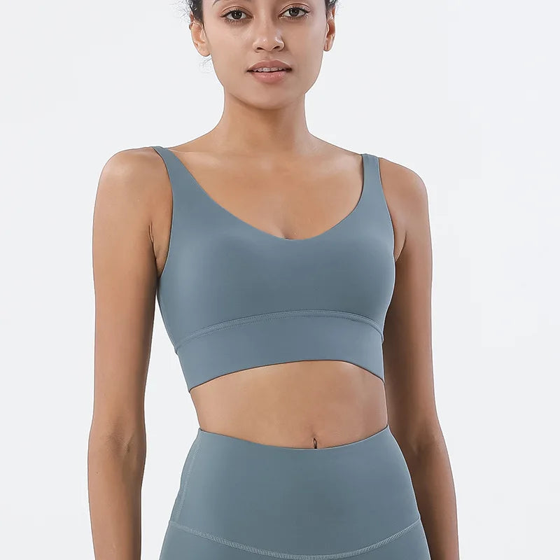 SOISOU Nylon Bra Top: Sexy, Supportive Sports Bra in 15 Colors
