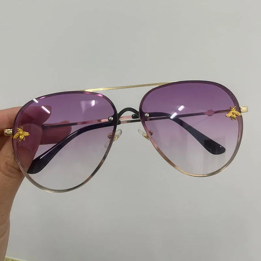 TOYEARN Classic Pilot Sunglasses – Small Bee Mirror UV400 Unisex Vintage Driving Shades