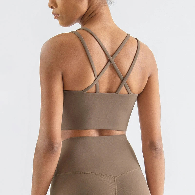 SOISOU New Nylon Top Women Sports Bra