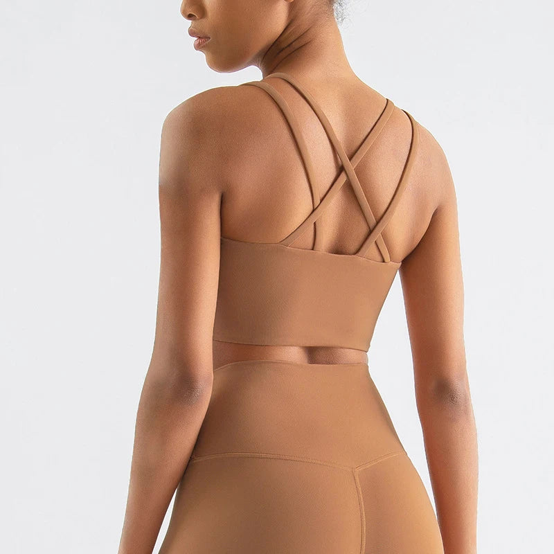 SOISOU New Nylon Top Women Sports Bra