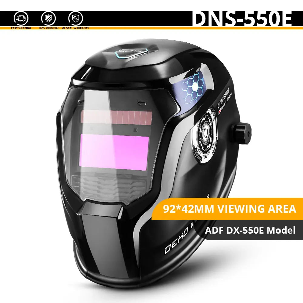 DEKO Solar Auto-Darkening Welding Helmet – Adjustable Shade 4/9–13