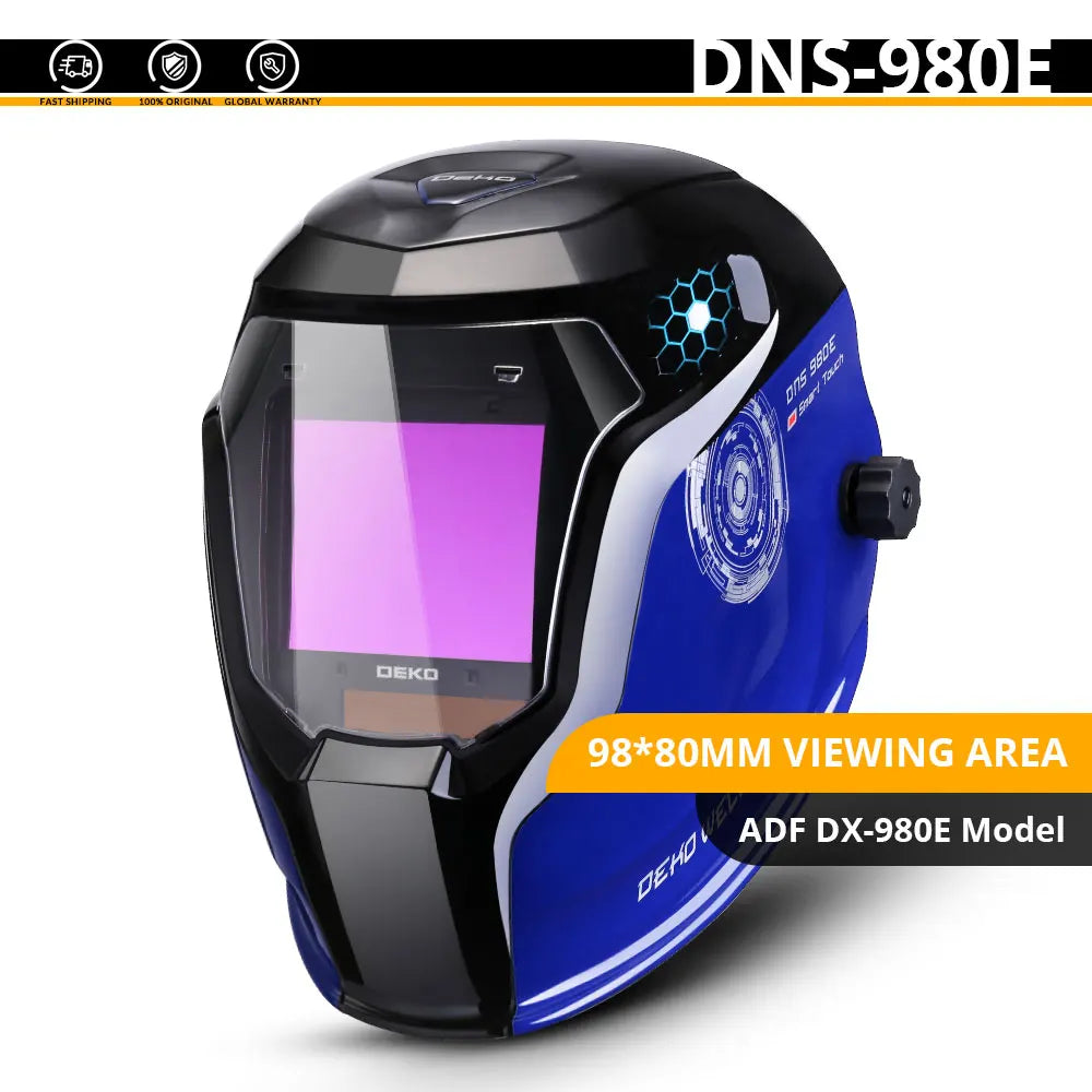 DEKO Solar Auto-Darkening Welding Helmet – Adjustable Shade 4/9–13