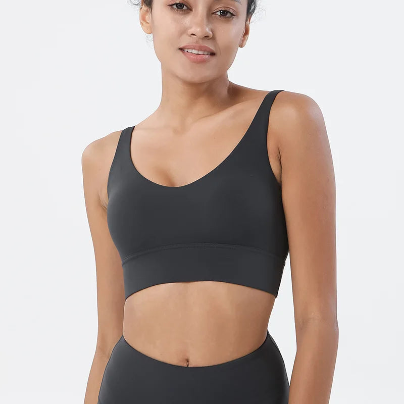 SOISOU Nylon Bra Top: Sexy, Supportive Sports Bra in 15 Colors