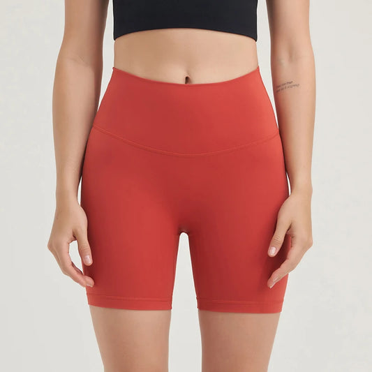 SOISOU Ribstof Yoga Shorts met Hoge Taille voor Dames
