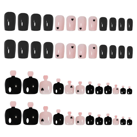 48pcs Press on Nails Set - Fashion French Ballerina Tips
