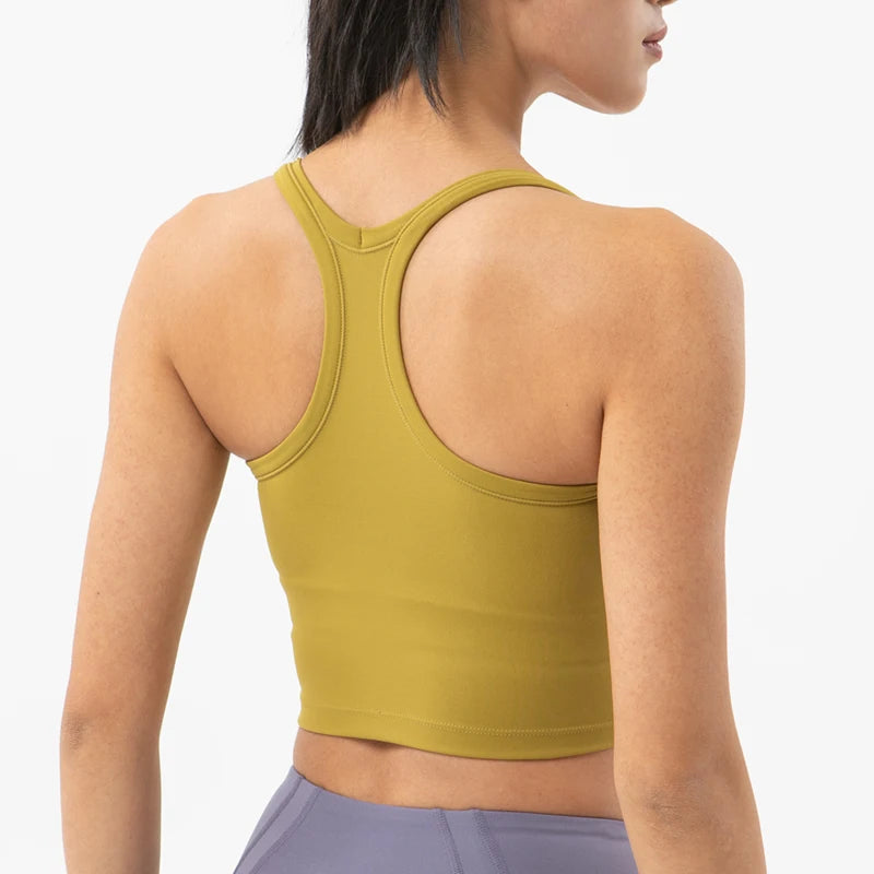 SOISOU Nylon Gym Bra Sports Top for Women - Breathable Yoga & Fitness Support