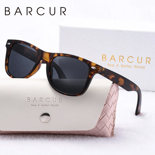 BARCUR Klassische ovale polarisierte Sonnenbrille – bequeme UV400-Sonnenbrille für Unisex