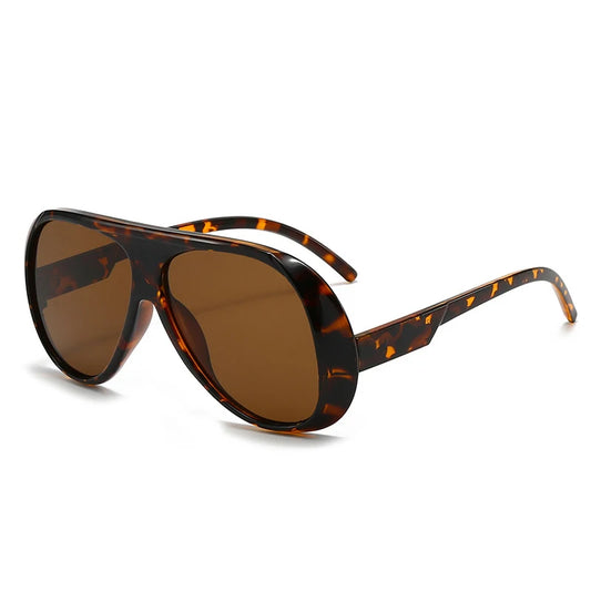 SHAUNA Oversized Pilot Sunglasses – Retro Gradient Mirror UV400 Unisex Shades