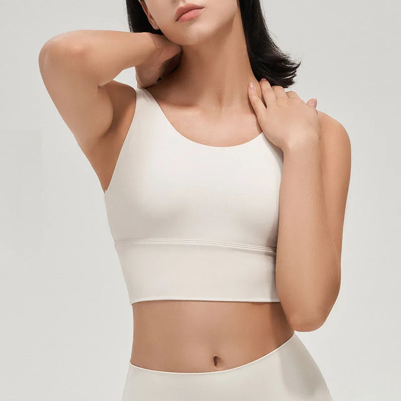 SOISOU Women’s Yoga Sports Bra - Deep V Design, Removable Cups, Comfortable Fit