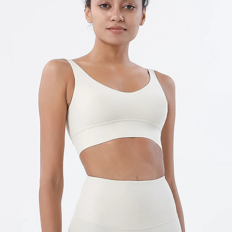 SOISOU Nylon Bra Top: Sexy, Supportive Sports Bra in 15 Colors