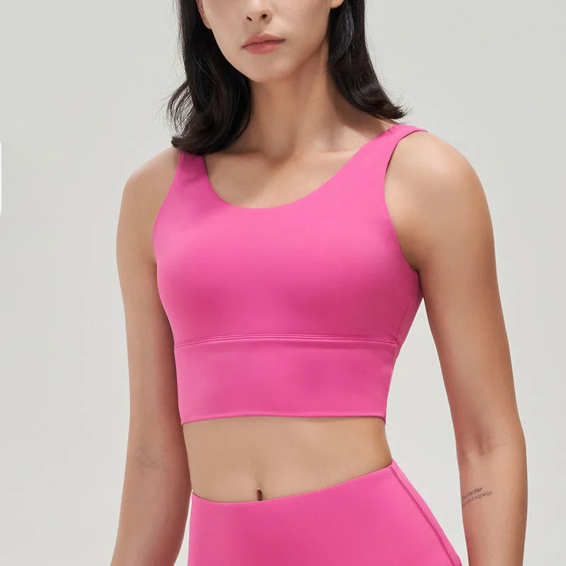 SOISOU Women’s Yoga Sports Bra - Deep V Design, Removable Cups, Comfortable Fit