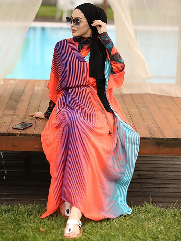 3/4 Pcs Burkini Femmes Women's Muslim Swimwear
