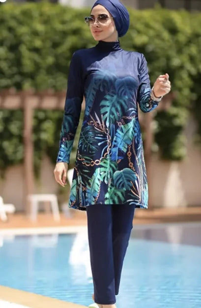 3/4 Pcs Burkini Femmes Women's Muslim Swimwear
