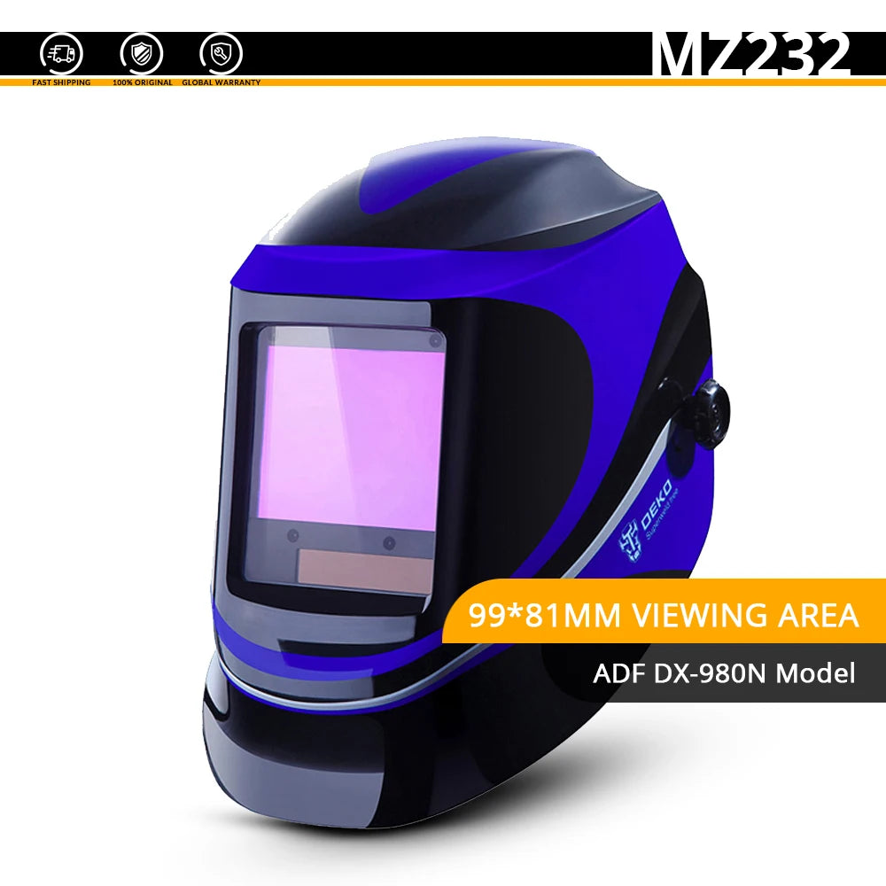 DEKO Solar Auto-Darkening Welding Helmet – Adjustable Shade 4/9–13