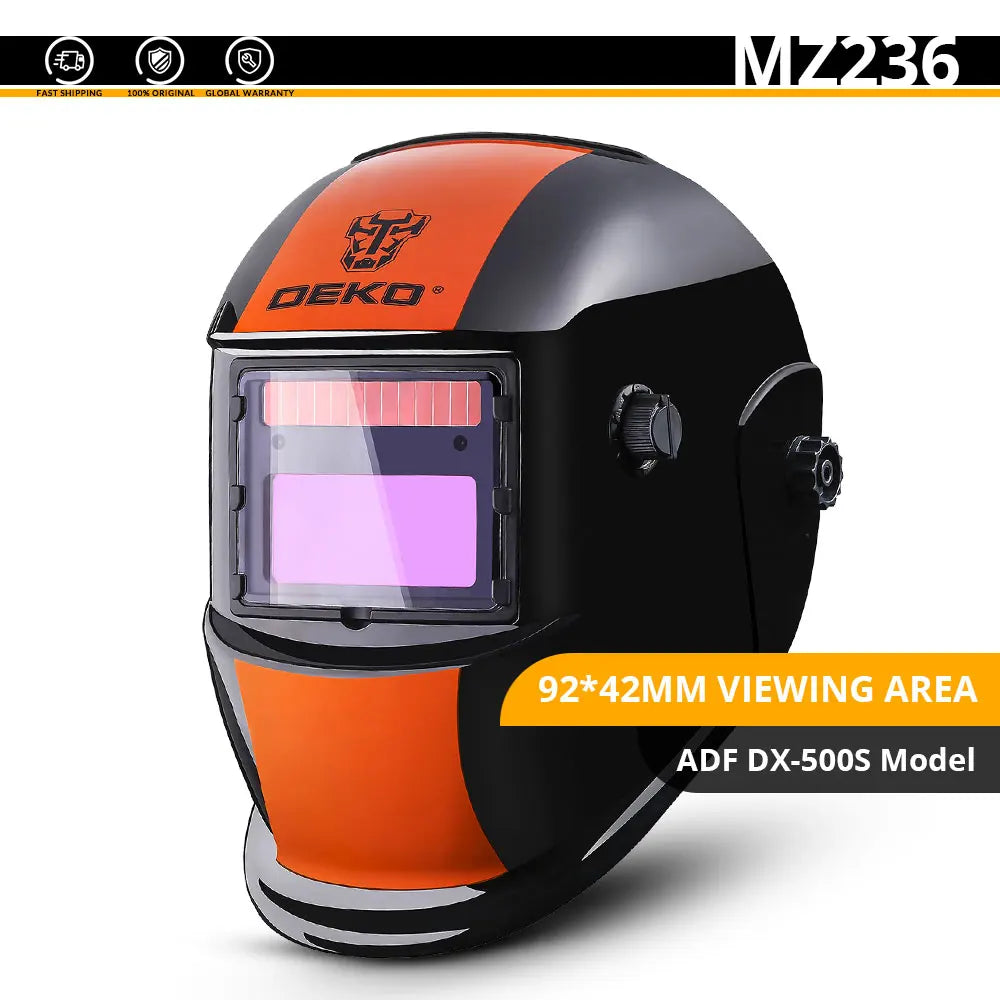 DEKO Solar Auto-Darkening Welding Helmet – Adjustable Shade 4/9–13