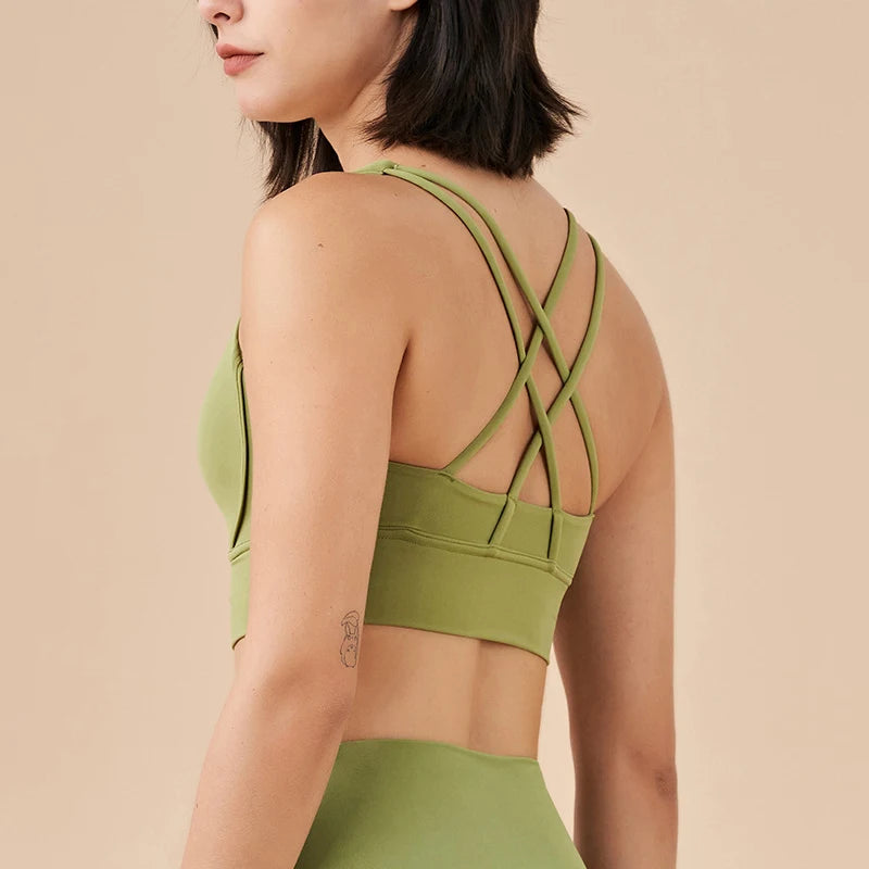 SOISOU Women's Cropped Bralette - Breathable Sports Bra in 25 Colors