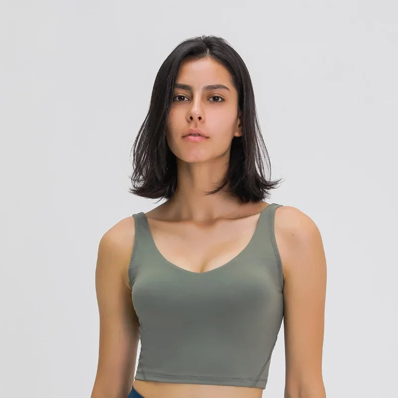 Nepoagym PASSION Tank Top with Built-In Bra for Yoga & Gym