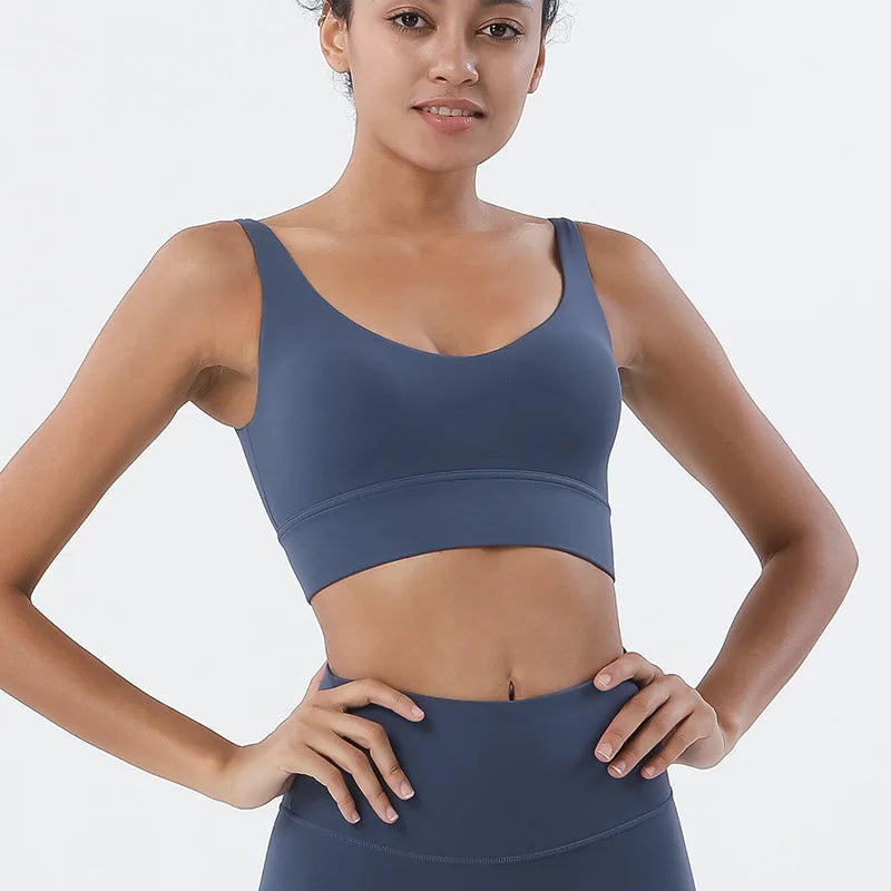 SOISOU Nylon Bra Top: Sexy, Supportive Sports Bra in 15 Colors
