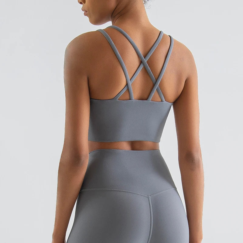 SOISOU New Nylon Top Women Sports Bra