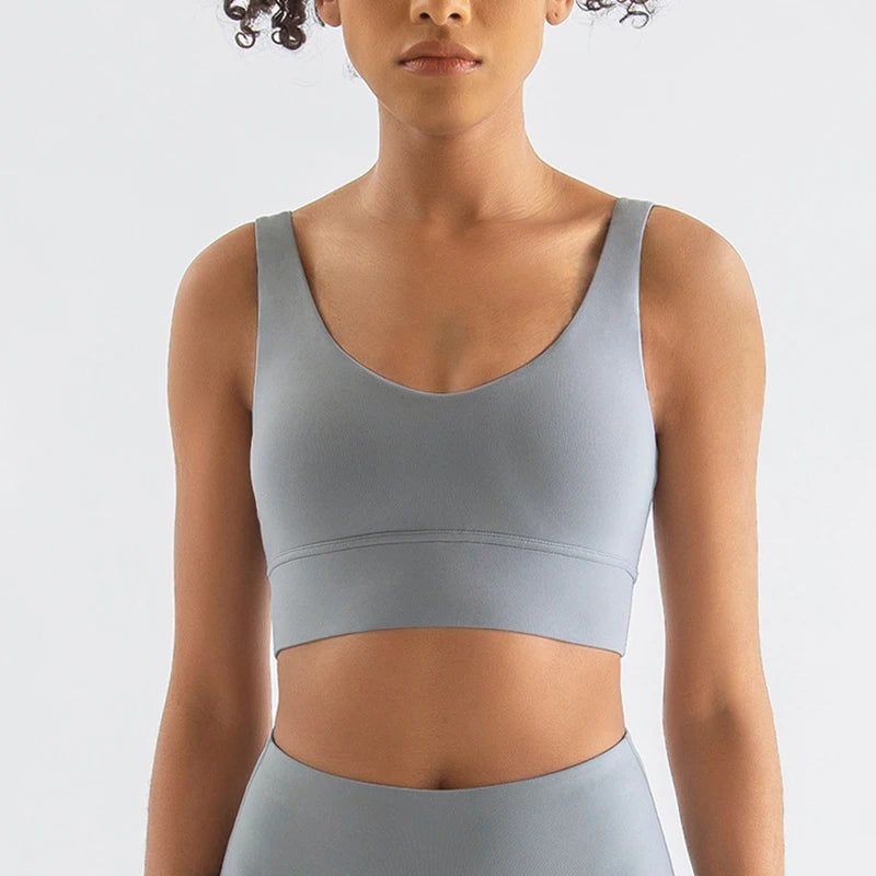 SOISOU Nylon Bra Top: Sexy, Supportive Sports Bra in 15 Colors