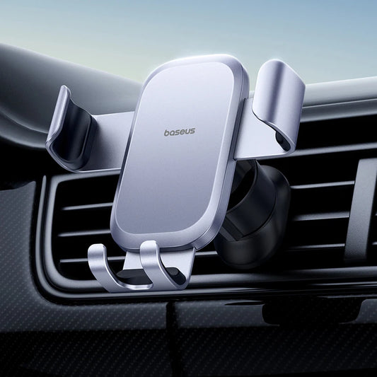 Baseus Gravity Air Vent Phone Holder for iPhone, Samsung, Xiaomi & Huawei - Metal Design, Secure & Versatile