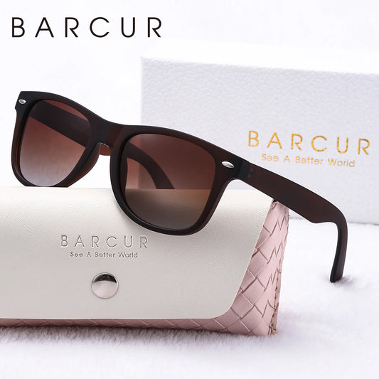 BARCUR Klassische ovale polarisierte Sonnenbrille – bequeme UV400-Sonnenbrille für Unisex