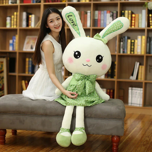 Cute Long-Leg Rabbit Plush Toy – 35–150cm Soft Bunny Doll for Kids’ Birthday & Christmas Gifts