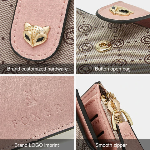 FOXER Women Fashion Signature Short Wallet 2025