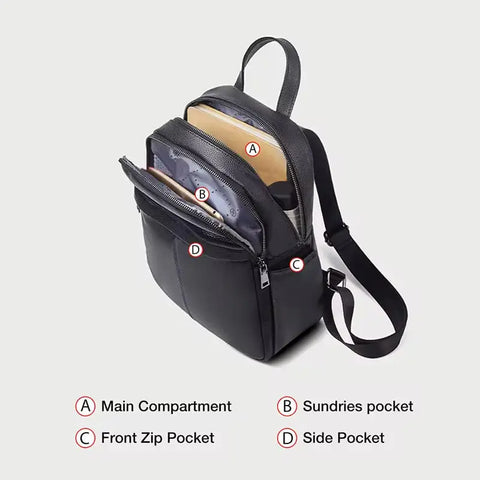 FOXER Women's Vintage Leather Multi-Function Backpack