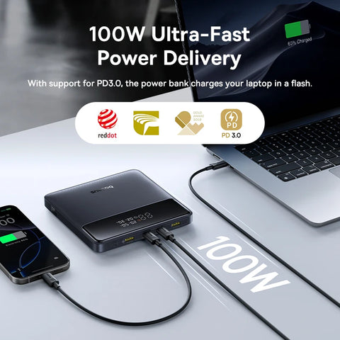 Baseus Apex 100W Power Bank – 20000mAh PD Fast-Charge
