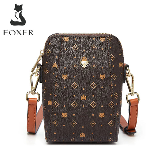 FOXER PVC Women's Cellphone Bag - Fashion Signature Shoulder Bag 2025