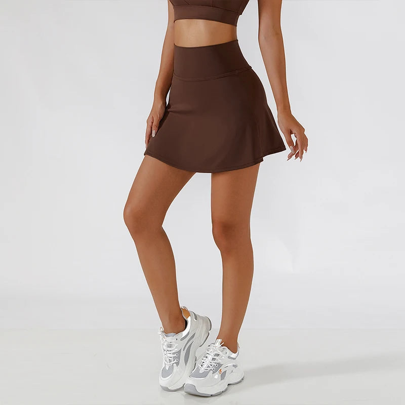 Summer Slit Yoga Sports Skirt – Comfortable High-Quality Skort for Fitness & Outdoor Riding