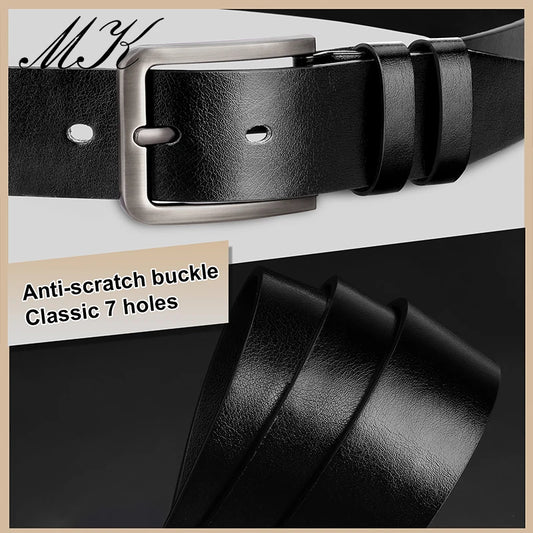 MaiKun PU Leather Belt – Anti-Scratch Alloy Pin Buckle for Casual & Business Wear