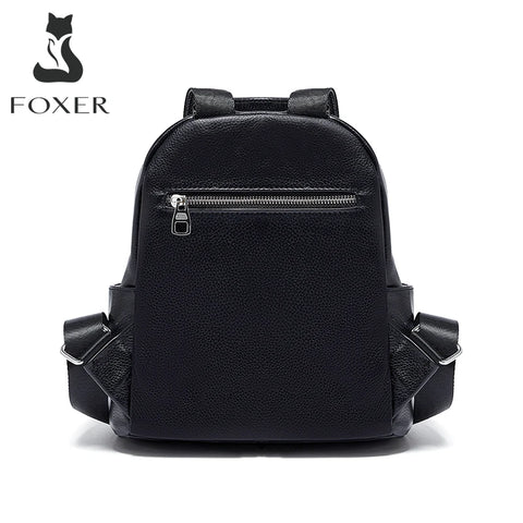 FOXER Women Split Leather Casual Backpack