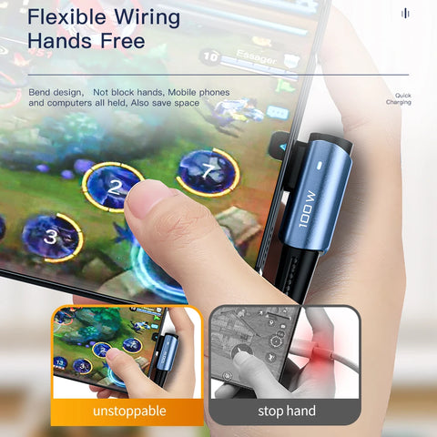 Essager 100W 90° USB-C to USB-C Cable for Fast Charging iPad, MacBook Pro, Xiaomi, Samsung, Huawei