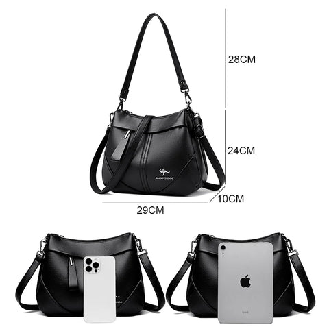 Luxury Soft Cowhide Leather Tote Bag for Women