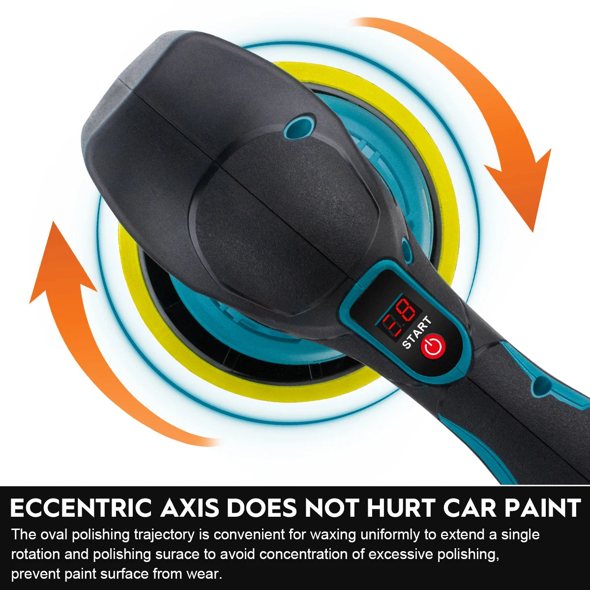 G Perfil 8-Speed Cordless Car Polisher – Adjustable Electric Waxing, Grinding & Sealing Tool for Makita 18V Battery Pin
