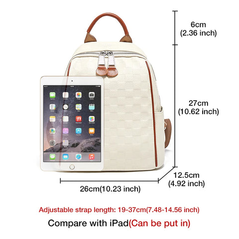 FOXER Women Split Leather Casual Backpack