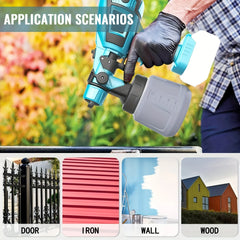 1000ml schnur lose elektrische Spritzpistole tragbare Haushalts farbe Sprüh gerät Auto Möbel Stahl beschichtung Airbrush für Makita 18V Batterie
