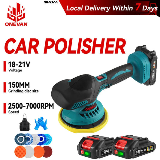 ONEVAN 6-Speed Cordless Car Polisher – Electric Waxing Machine for Makita Battery Pin