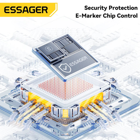 Essager Type C to Type C Cable - 100W PD Fast Charging for iPhone 16/15, MacBook, iPad, Xiaomi, Samsung