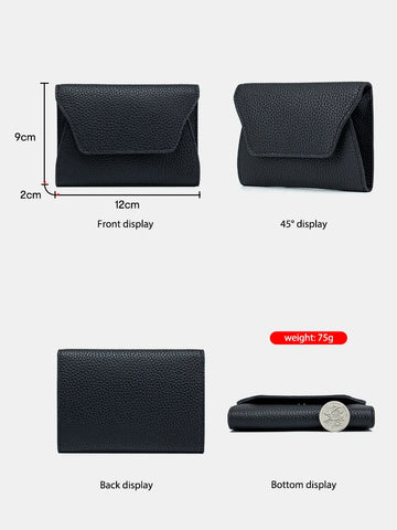 Zency Women's Genuine Leather Wallet Case: Elegant Mini Organizer for Cards and Coins