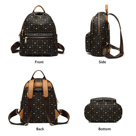 FOXER Women Backpack: Signature PVC Fashion Rucksack for Stylish Travel